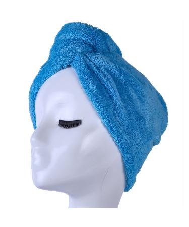 YYXR Microfiber Hair Towel Wrap - Quick Drying & Super Absorbent (Blue) - Buy Online on GoSupps.com