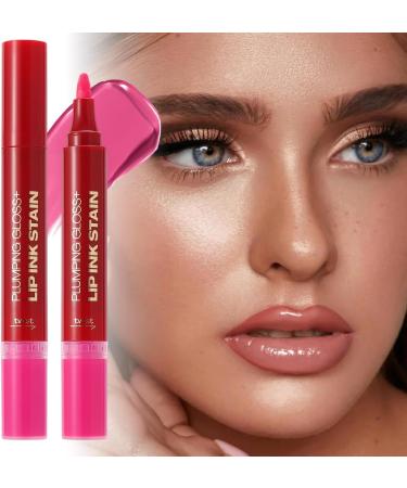 Lip Pencil and Nourishing Oil Kit | Dual-Tip Lip Pencil and Lip Gloss Kit - Non-Sticky Nourishing Cosmetics for Women and Girls - Buy Online on GoSupps.com