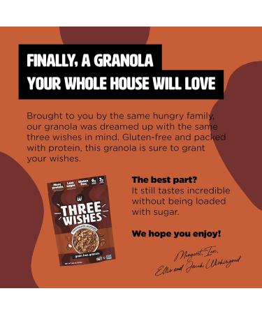 Three Wishes Muesli amande au chocolat (lot de 4) C r ales sans gluten 6 g de prot ines et 3 g de sucre pour petit-d jeuner et collation sains emporter v g talien casher et sans c r ales Amande au chocolat 8 g (Lot de 4) - Buy Online on GoSupps.com