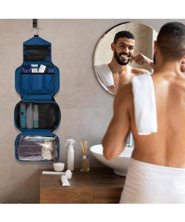 Homchen Waterproof Hanging Travel Toiletry Bag | Portable Cosmetic Wash Bag for Men and Women - Royal Blue - Buy Online on GoSupps.com