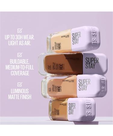  Maybelline Maybelline New York Long-Lasting Liquid Foundation - Ultra-Resistant - Luminous Matte Finish - Enriched with Amino Acids - All Skin Types - Superstay 30H Lumi-Matte - Shade : 405-35 ml - Buy Online on GoSupps.com
