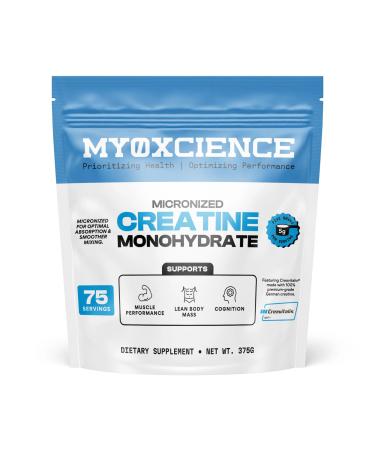 MYOXCIENCE Micronized Creavitalis Creatine | The World s Purest Micronized Form of Creatine Monohydrate | Supports Muscle Performance Lean Body Mass & Cognition | 75 Servings