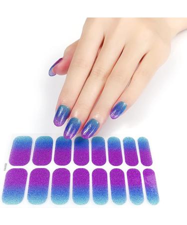 Glitter Cow Pattern Semi Cured Gel Nail Polish Strips Self Adhesive Full Nail Wraps Nail Polish Stickers Semi Cured Gel Nail Polish Strips - Buy Online on GoSupps.com