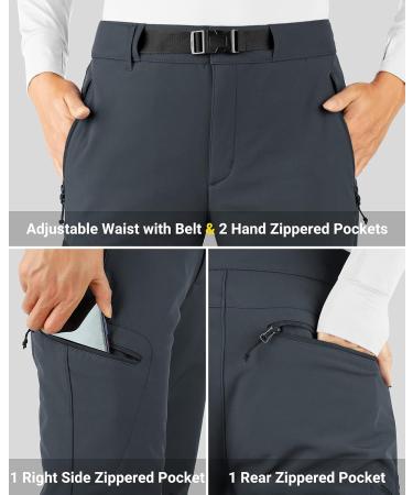 Outdoor Ventures Men's Fleece Lined Snow Pants - Waterproof & Windproof Ski/Winter Pants - Dark Grey - 34W x 32L - Buy Online on GoSupps.com