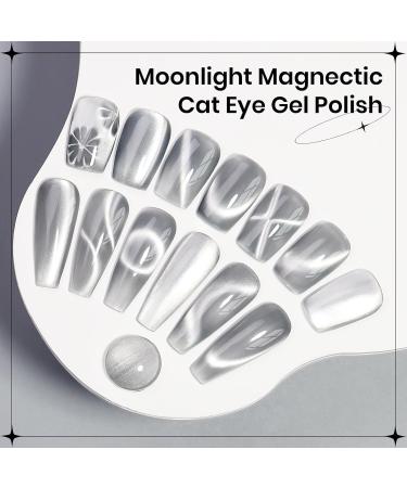SUPWEE Cat Eye Gel Nail Polish Moonlight Magnetic Nail Gel Polish 10ml High Gloss Smoothie Cateye Gel Polish Holographic Glitter Gel Soak off UV Gel for Nail Art Manicure TCMY001 - Buy Online on GoSupps.com