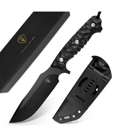 Aubrey black swallow outdoor knife fixed with Kydex vagina D2 steel blade G10 handle - sharp hunting knife belt knife for camping hiking survival gift d2 steel & g10 handle - Buy Online on GoSupps.com
