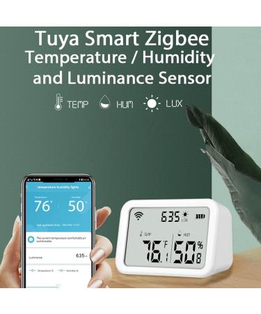 Tyenaza WiFi Thermometer Hygrometer | Intelligent Wireless Temperature & Humidity Monitor for Home & Pet Cages | Accurate Light Detection Sensor - Buy Online on GoSupps.com