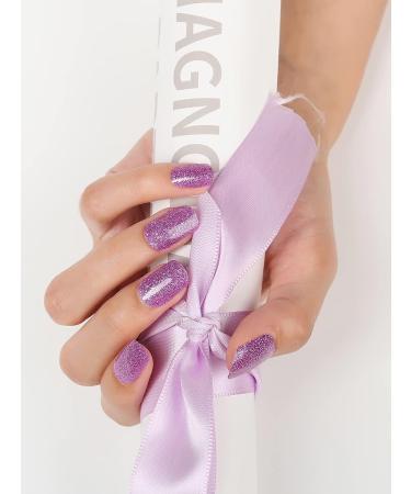 Kalolary Gel Nail Polish Strips Set (Purple) - Semi Cured Waterproof Nail Art Sticker with Nail File - For Women and Girls, UV/LED Lamp Required - Buy Online on GoSupps.com