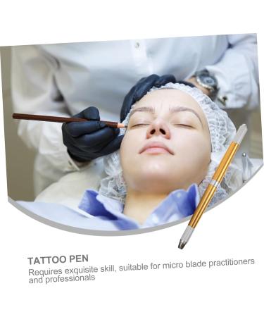 Didiseaon Makeup Aluminium Pencil Make Pen Manual Eyebrow Embroidered Supply Permanent Professional 14.2x0.9cm Golden - Buy Online on GoSupps.com