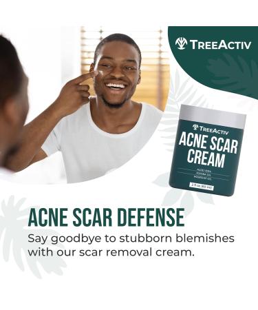 TreeActiv Acne Scar Cream - Effective Treatment for Face & Body Scars Stretch Marks 500+ Uses - All Skin Types - Buy Online on GoSupps.com