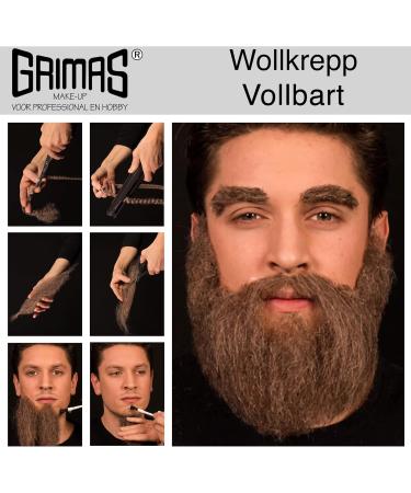 Grima's Woolenk 1m White 01 - Premium Braided Colored Sheep Wool for Beards Chops Eyebrows & Body Hair Creation - Buy Online on GoSupps.com