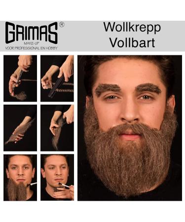 Grimas Wollklpp 1m - Medium-Sized Braided Colored Sheep Wool for Beards Chops Eyebrows & Body Hair | International Shipping - Buy Online on GoSupps.com