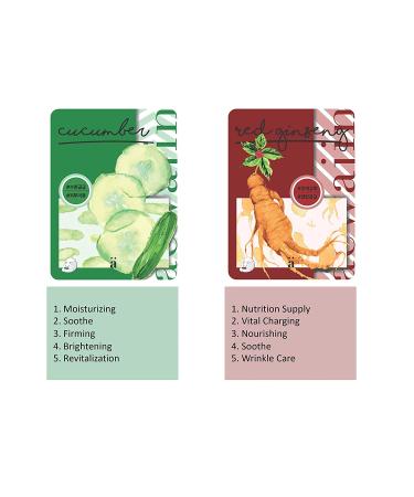 Korean Skin Care Face Masks Sheet Set (Pack of 6) - Hydrating Facial Ampoules for Women, Men, and Teens - Natural Skincare Treatment - Buy Online on GoSupps.com