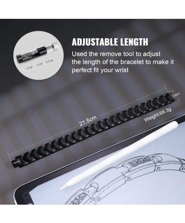 Rainso Stainless Steel Black Magnetic Bracelet for Men - Arthritis Pain Relief | Perfect Father's Day Gift for Fitness Enthusiasts - Buy Online on GoSupps.com