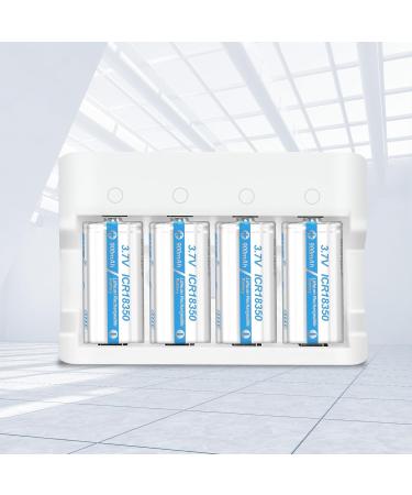 Buy 18350 Rechargeable Batteries 900mAh 3.7V - ICR Li-ion Battery for Flashlights & Solar Lights | 4 Count Pack - Buy Online on GoSupps.com
