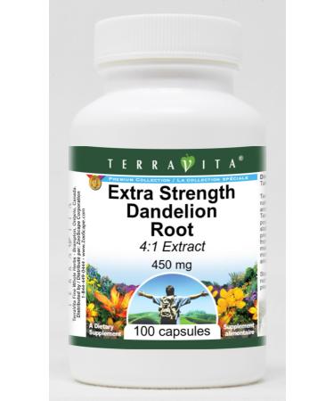 Extra Strength Dandelion Root 4:1 Extract - 450 mg (100 Capsules ZIN: 511221) - 3 Pack