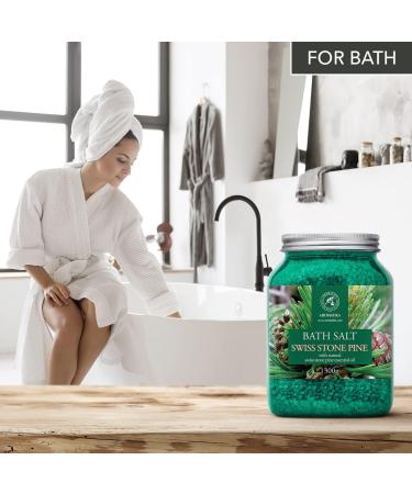 Bathing Salt Zirbelkief 1300g - Natural Stone Pine Oil for Sleep Stress Relief & Body Care | Wellness & Relaxation - Buy Online on GoSupps.com