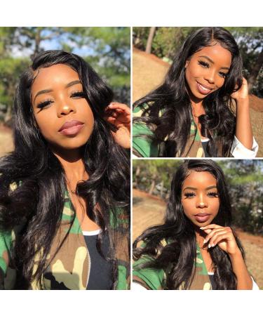 28-Inch Brazilian Remy Body Wave Real Hair Wig - Pre-Plucked Natural Hairline Free Part Closure Bleached Knots for Women - Buy Online on GoSupps.com