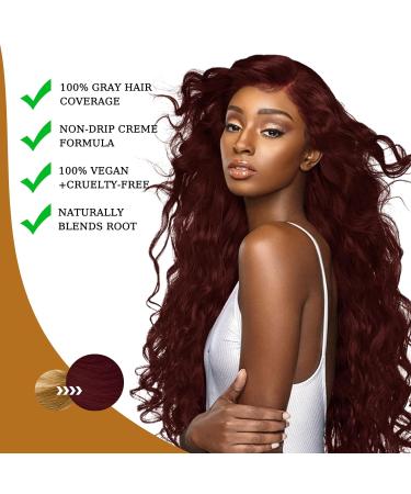 Instant Dark Wine Red Hair Dye - 3 in 1 Color Shampoo for Gray Coverage & Root Touch Up - 16.9 Fl Oz - Buy Online on GoSupps.com