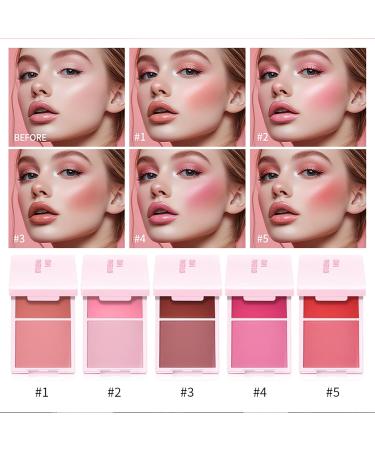 CHAKAE 2 in 1 Cream and Powder Blush Palette Compact Makeup for Long Lasting Natural Color and Smooth Application - Buy Online on GoSupps.com