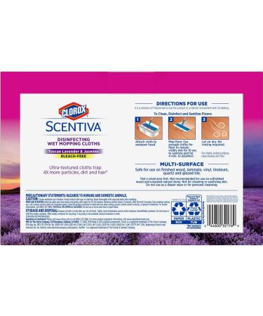 Clorox Scentiva Tuscan Lavender & Jasmine Disinfecting Wet Mop Pad 24 Count - Pack of 2 - Buy Online on GoSupps.com