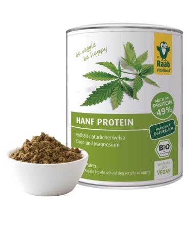 Raab Vitalfood Raab Vitalfood 2 Pack Vegan Organic Hemp Protein Powder with 49% Plant Protein Protein Powder Hemp Flour Lab Tested 2 x 125g