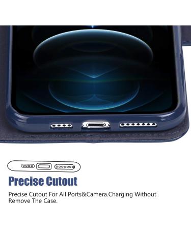 Arae iPhone 12 Pro Max Case Wallet - Blue | Card Holder & Wrist Strap | Compatible & Stylish - Buy Online on GoSupps.com