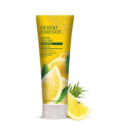 Desert Essence Lemon Tea Tree Shampoo 8 fl oz - Gluten Free, Vegan, Paraben Free, Organic - Clarifying Shampoo with Tea Tree Oil & Lemon Peel Extract - pH Balancing Daily Use Shampoo - Buy Online on GoSupps.com