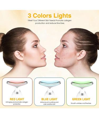 Meifuly Portable Facial Massage Tool - Red Blue Green Light Therapy for Skin Care | White - Buy Online on GoSupps.com