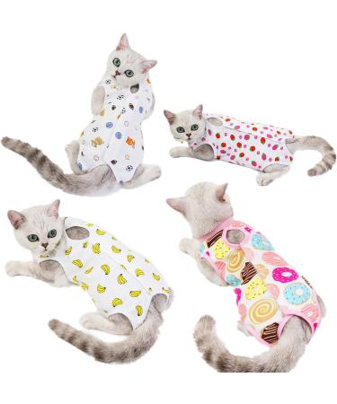 NashaFeiLi Professional Cat Recovery Suit for Abdominal Wounds and Skin Diseases E-Collar Alternative for Cats Dogs (Banana L) Banana L--Back length 35cm - Buy Online on GoSupps.com