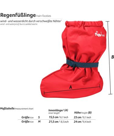 Playshoes Unisex Kid's Waterproof Footies with Fleece Lining - Small Red - Buy Online on GoSupps.com