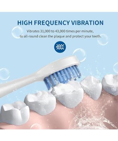 M1 Sonic Electric Toothbrush - 8 Brush Heads 60-Day Battery Life Fast Charging 5 Modes & Smart Timer - Ideal for Adults (White) - International Shipping - Buy Online on GoSupps.com