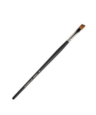 Red sable hair brush flat bound bevelled No. 8