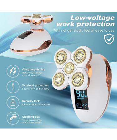 Women's Electric Razor: Facial & Body Hair Removal Shaver for Legs, Face, Bikini - Wet/Dry, Cordless, Painless - White - Buy Online on GoSupps.com