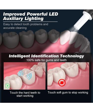 HassoKon Teeth Cleaning Kit - 4 Adjustable Modes, 4 Heads, IPX6 Waterproof (Black) - Buy Online on GoSupps.com