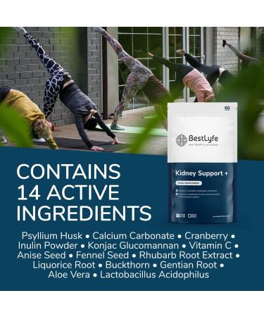 BestLyfe Kidney Support+ | Liver & Kidney Cleanse Detox Capsules | Gallbladder & Colon Health | Healthy Urinary Tract & Water Retention Relief - Buy Online on GoSupps.com