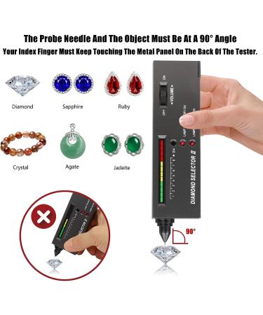 ZAKVOP Diamond Tester Pen - High Accuracy Professional Jewelry Tool for Novice and Expert - Portable Electronic Detector with Thermal Conductivity Meter - Buy Online on GoSupps.com