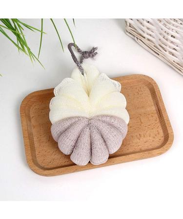 Healifty Soft Mesh Pouf Set - 4pcs Double Color Bath & Shower Balls | Soft Sponge Shower Pouf for Spa Experience - Buy Online on GoSupps.com