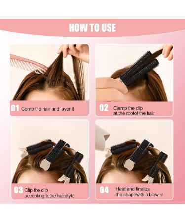 6PCS Volumizing Hair Clips & 4PCS Styling Hair Clips Set - Black & Pink - Buy Online on GoSupps.com