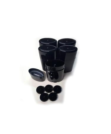 Empty Deodorant Containers - Twist-up Recyclable DIY Empty Deodorant OVAL Tubes Bottom-fill 2.0 Oz (5-Pack Black) 5 Count (Pack of 1) Black
