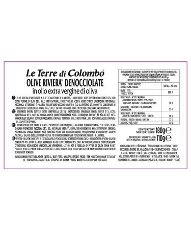 Buy Le Terre di Colombo Pitted Riviera Olives in Extra Virgin Olive Oil - 212ml (Pack of 6) | Premium Olives for International Shipping - Buy Online on GoSupps.com