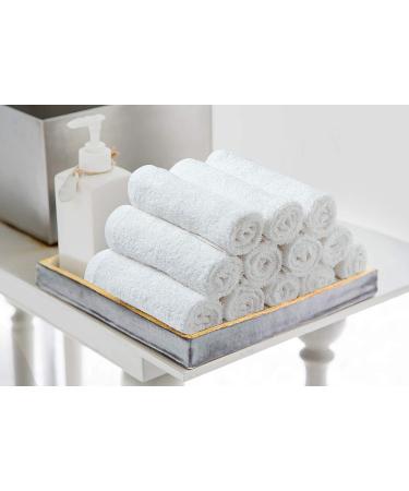 Onyx 100% Cotton Wash Cloths - Pack of 24 | Quick Dry & Ultra-Soft Towels for Bathroom, Face, Gym & Baby Bath - Buy Online on GoSupps.com