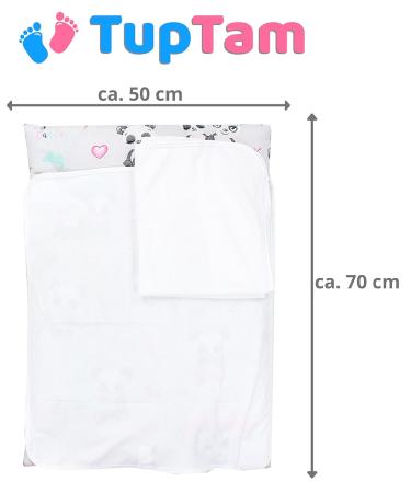 Tuptam Baby Diaper Pad - 70x70 cm - Pandas with Umbrella | Includes 2 Terry Notes | International Shipping Available - Buy Online on GoSupps.com
