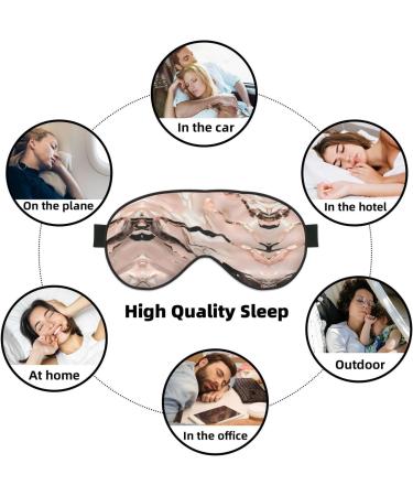 Red Gold Marble Print Unisex Sleep Mask | Double-Sided Eye Mask for Sound Sleep & Skin Care - Buy Online on GoSupps.com