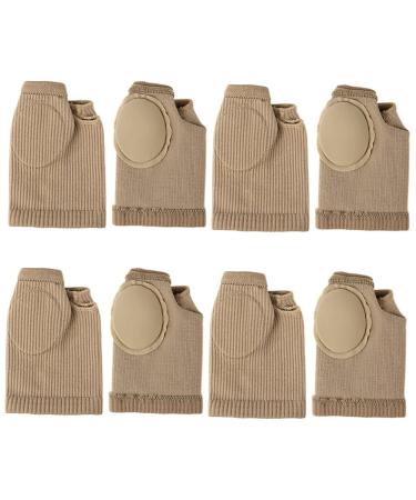 FRCOLOR 4 Pairs Forefoot Tabi Set Forefoot Pads for Women Forefoot Pads Cushion Invisible Forefoot Pads Metatarsal Pads for Women Toe Topper Socks Sports Nylon-spandex Men and Women Heel 11.8x8cmx4pcs As Shownx4pcs