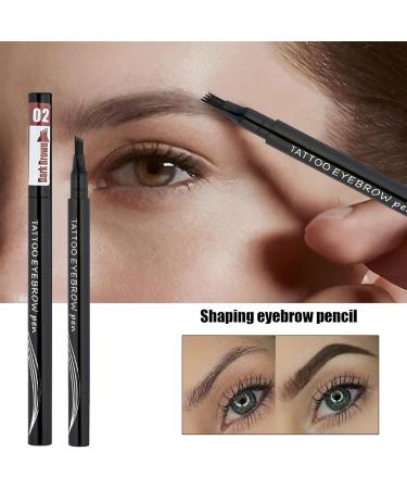Eyebrow Pencil with Multi Forks | Long-Lasting and Waterproof Eye Brow Contouring Everyday Women Cosmetics for Eyes for Home Working Traveling Gathering Dating 2#maroon/dark brown - Buy Online on GoSupps.com