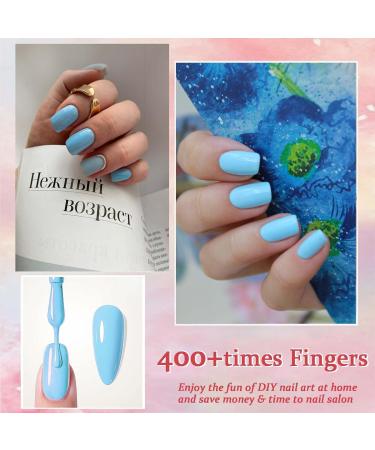 Blue Nail Polish - Sky Blue Nail Varnish - Summer Bright-Coloured Quick Dry Nail Varnish - Long Lasting Chip Resistant Air Dry No Need UV DIY Manicure Nail Art - Buy Online on GoSupps.com