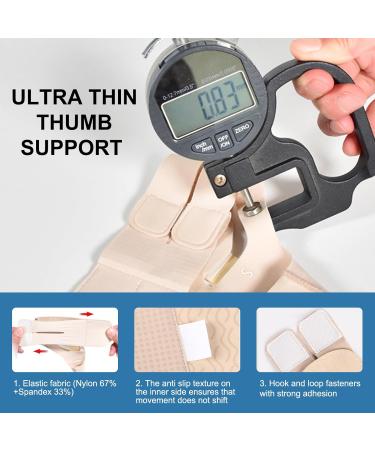 Ultrathin Thumb Brace for Arthritis & Carpal Tunnel - Pain Relief Support for Men & Women - Medium Trigger Thumb Splint Stabilizer - Buy Online on GoSupps.com