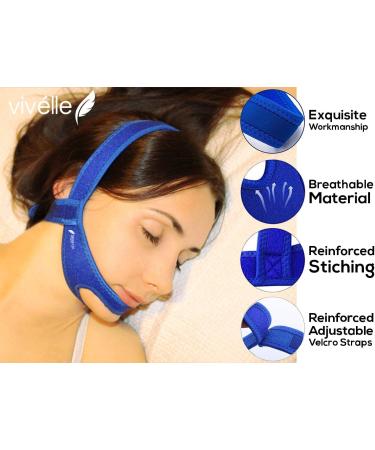 Vivlle Anti-Snoring Chin Strap for Men and Women - Snore-No-More, Slim Non-Slip Design, Adjustable Premium Snore Stopper for Day & Night - Buy Online on GoSupps.com