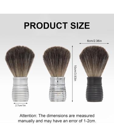 Meiliyizu Shaving Brush Beard Brush Hair Brush Shaving Tool Practical Mustache Brush Shave Brush for Father Husband Friend Matte Silver - Buy Online on GoSupps.com